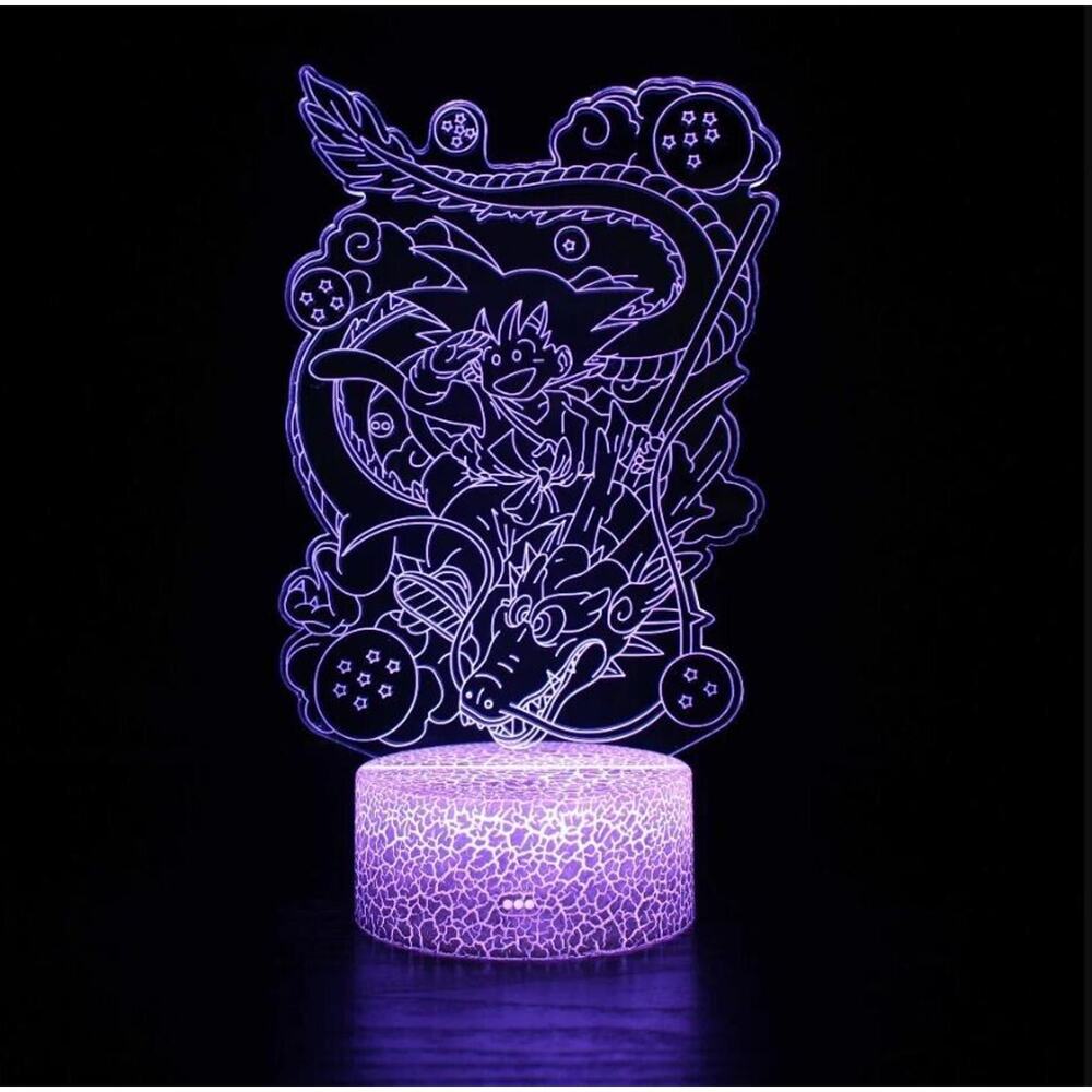 Dragon Ball Goku Light For Kids Night Light 16Colors Change Remote Illusion Lamp